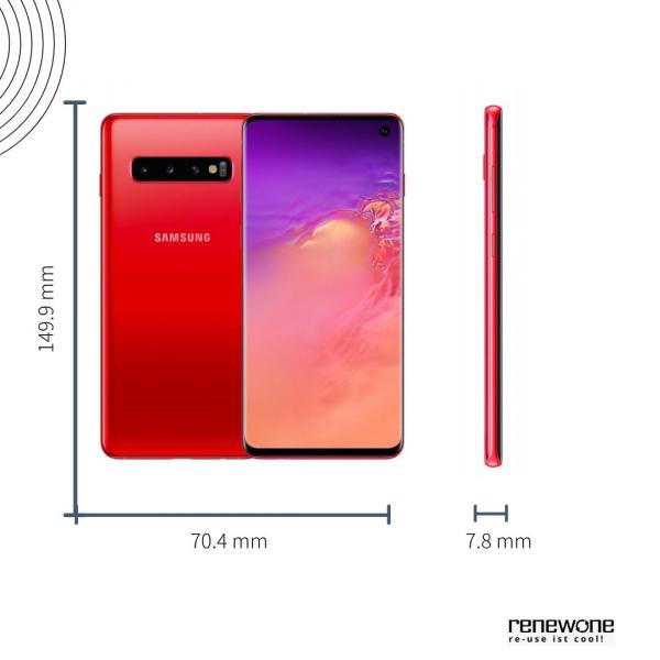 Samsung Galaxy S10 | 128 GB | rot | Wie neu